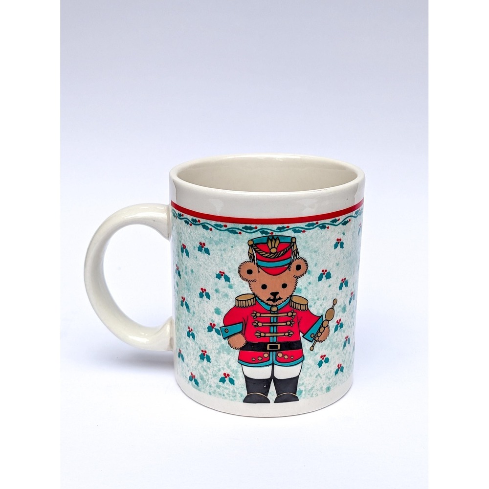 Vintage Gibson Teddy Bear Christmas Mug 80s 90s Nostalgic Holiday Coffee Cup